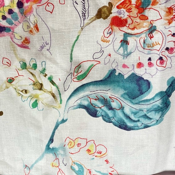 Saro LifeStyle 5 bright floral spring pattern 100% linen napkins - Picture 6 of 6